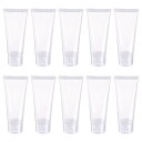 PATIKIL 15ml 圧搾チューブ 20本 空の化粧品チューブ プラスチック フリップリッド付き 旅行 世帯用 クリア
