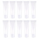 PATIKIL 100ml 圧搾チューブ 15本 空の化粧品チューブ プラスチック フリップリッド付き 旅行 世帯用 クリア