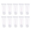 PATIKIL 10ml 圧搾チューブ 20本 空の化粧品チューブ プラスチック フリップリッド付き 旅行 世帯用 クリア