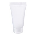 PATIKIL 5ml 圧搾チューブ 1本 空の化粧品チューブ プラスチック フリップリッド付き 旅行 世帯用 半透明のつや消し