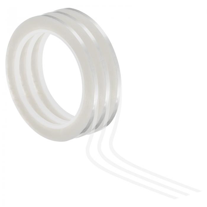 PATIKIL 2mm ホワイトボードテープ 3パック 薄いドライイレーステープ72ヤード グラフィックチャートマ..