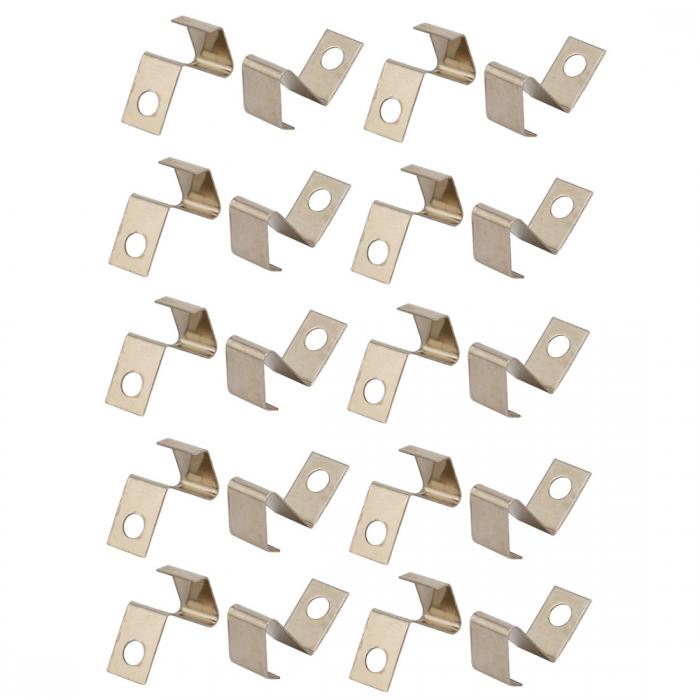 SMTマウントAAAバッテリー 金属 ポジティブネガティブコンタクトプレート シルバートーン 20個