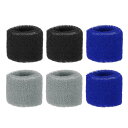 PATIKIL スポーツ用リストバンド 8x5cm 6個セット コッ トンテリークロス 吸汗性 スウェットバンド テニス バスケットボール トレーニング アスレ...