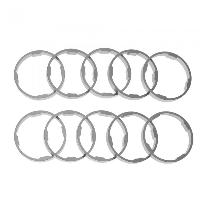 HEROFFIX 自転車ヘッドセットスペーサー5mm バイクハンドルステムスペーサー28.6mm 1-1/8" シルバート..