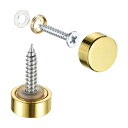 ミラーネジ 装飾キャップファスナーカバーネイルポリッシング ゴールドトーン真鍮 12 mm 2個