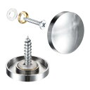 ミラーネジ 装飾キャップファスナーカバーネイルポリッシング シルバートーンブラス 22 mm 8個