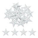 小さな5つ星アイロンパッチ 刺繍付きハギレパッチ 衣類修理バックパックシューズ装飾用 2.9x2.9cm/1.14x1.14
