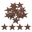 小さな5つ星アイロンパッチ 刺繍付きハギレパッチ 衣類修理バックパックシューズ装飾用 2.9x2.9cm/1.14x1.14