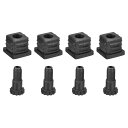 4Pcs スクエアチューブ用レベリングフィート付きインサート 30x30mm スクエアチューブ用 ブ ラックプラスチック製 家具 椅子脚プラグエンドキャップインサートプラグ