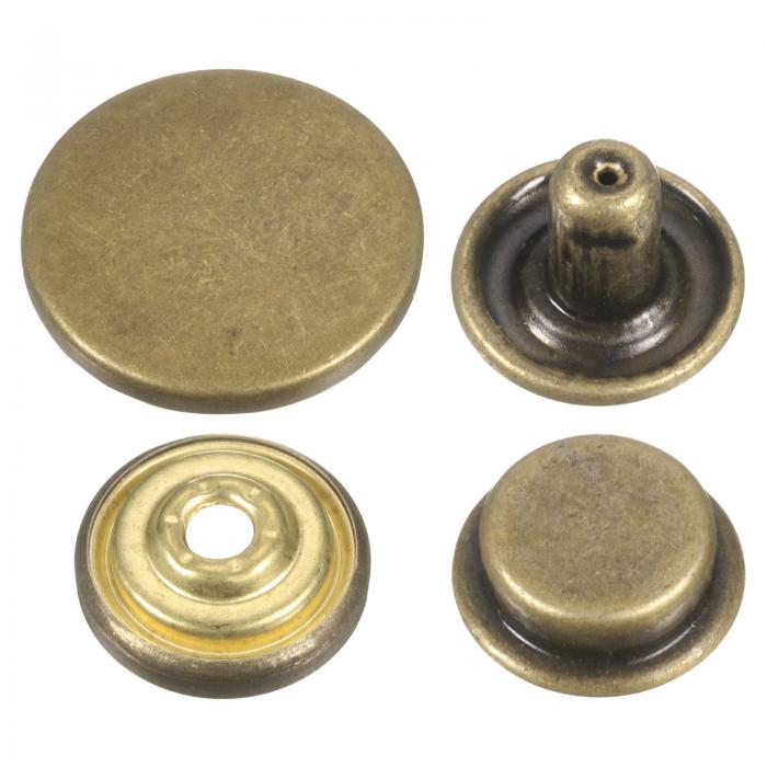 60セットのプレススタッドキャップボタン17mmメタルスナップファスナーアロイボタンバッグレザーマリン..