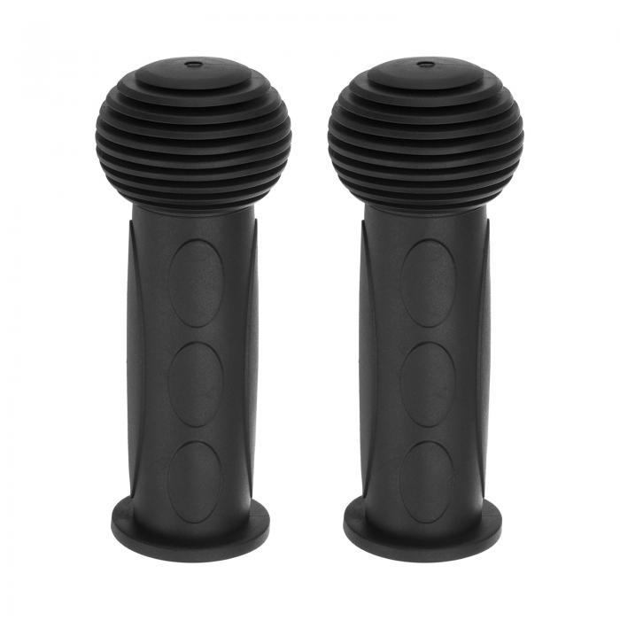 2個 自転車ハンドルグリップ 4.33インチ 非滑りゴム製マッシュルーム自転車グリップ 7/8インチハンドルバーに適合 マウンテンバイク ロードバイク スクーター用 黒