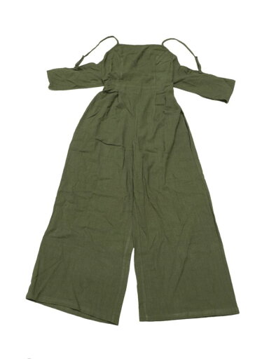 Allegra K リネン ノースリーブ ジャンプスーツ スパゲッティ ストラップ バックレス ワイドレッグ ロンパース レディース アーミーグリーン M Allegra K リネン ノースリーブ ジャンプスーツ スパゲッティ ストラップ バックレス ワイドレッグ ロンパース レディース アーミーグリーン M