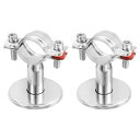 2パック パイプサポート ステンレス製パイプサポートぶらけっと Dia 32mmパイプチューブ用 パイプストラップクランプ ネジ付き