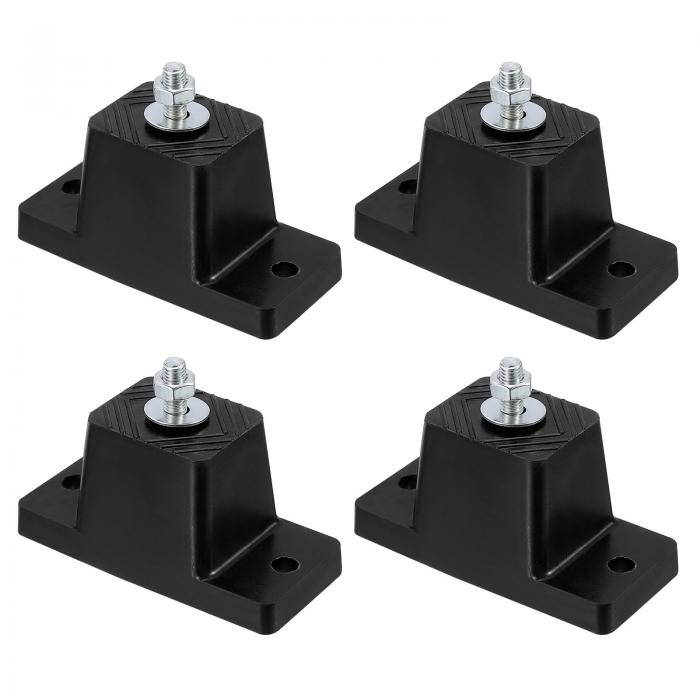 4個 110mm×48mm×55mm アンチバイブレーションアイソレーターマウントブ ラケット ゴム製ショックアブソ..