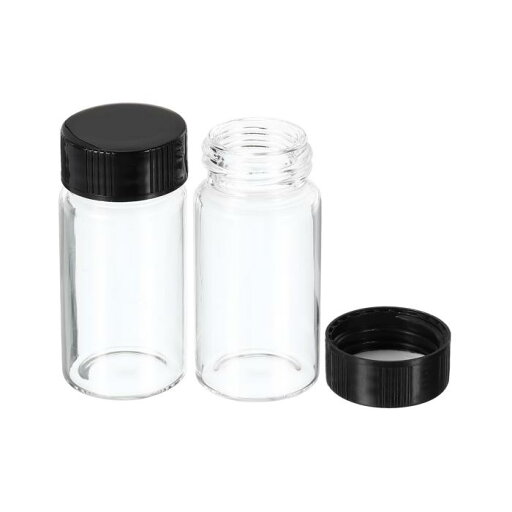 PATIKIL 20mL メディアボトル 20本入り ラウンド ガラス保存瓶 プラスチックネジキャップ ラボホーム用 クリア PATIKIL 20mL メディアボトル 20本入り ラウンド ガラス保存瓶 プラスチックネジキャップ ラボホーム用 クリア