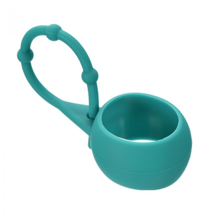 PATIKIL ゴルフボールホルダー 1個入り シリコーン 保護 スリーブ ウエストキーリング ポータブル ゴルフバッグベルト用 ノット付きのカバー グリーン