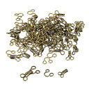 60個 ホックとアイクロージャー 12.2mm ブ ラフック衣類ファスナー ブ ラソークロージャー交換品 ブ ラスカート衣類ズボンコートジャケット縫製DIYクラ...