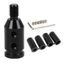 カーシフトノブアダプター シフトノブ変換アダプター M10 x 1.5 ネジ山なしシフター用 ブラック