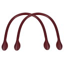 レザー財布ストラップ 40 cm 耳型エンドバッグハンドル交換付き 財布 ハンドバッグ ウォレット用 ディープレッド