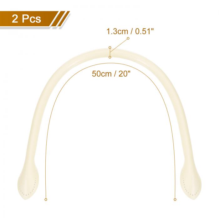 レザー財布ストラップ 50 cm 耳型エンドバッグハンドル交換付き 財布 ハンドバッグ ウォレット用 ホワイト