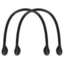 レザー財布ストラップ 60 cm 耳型エンドバッグハンドル交換付き 財布 ハンドバッグ ウォレット用 ブラック