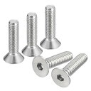 フラットヘッド六角ねじ フラットヘッドソケットキャップネジ 3/8-16x1-1 304ステンレス鋼 六角ソケット ドライブ ファスナー ボルト 10個入り
