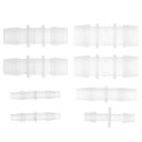 A ABSOPRO 真空チューブコネクタ 3/16" 1/2" 5/8" 1/4" 3/8" 8個 5サイズのプラスチックホースバーブフィッティングアソートメント PP クリア 1セット