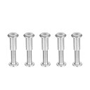 ネジポスト バインディング ねじ 六角穴付き レザーファスナー ステンレス製 M6x25mm 5セット入
