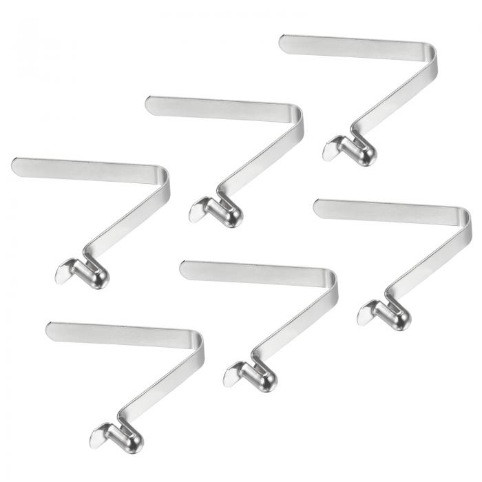 PATIKIL 8x5mm カヤックパドルスナップ 6個セット テントポールクリップ スチール V字型 単一ピン プッ..