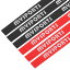 PATIKIL 18x0.4" 卓球ラケットエッジテープ 10パック ピンポンラケットサイドテープ。ラバーとブレード エッジを保護するため テープです。赤色 黒色。