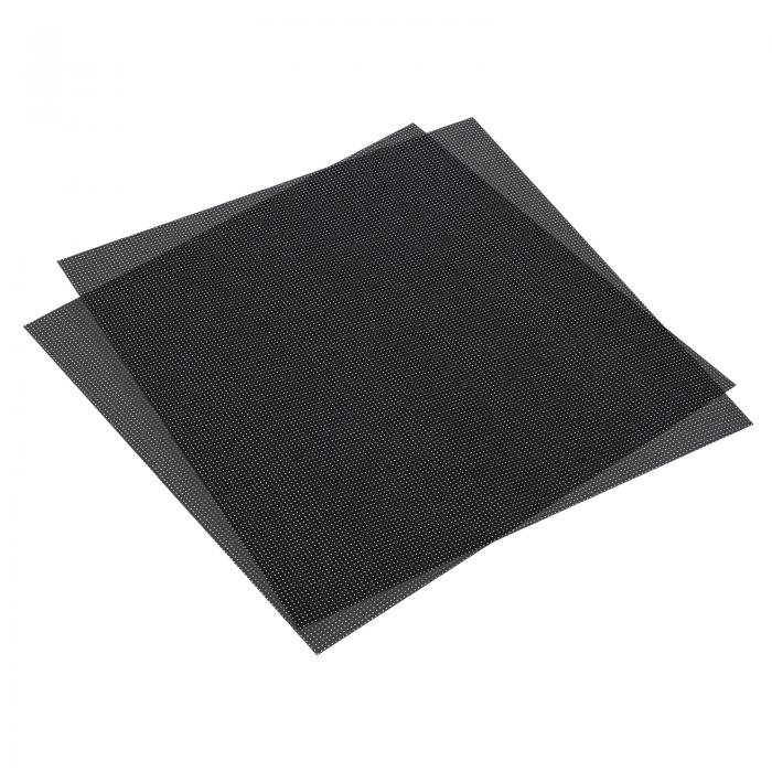 PATIKIL 11カウント クロスステッチクロス 50 x 50cm 2枚 刺繍 コットン 生地 DIY 針仕事用 ブラック