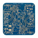 PATIKIL 1個のコースター PCBコースター回路基板コースターFR-4ドリンクバーコースター ドリンクコーヒーテーブルバーギフトボーイフレンドメンズ ブル...