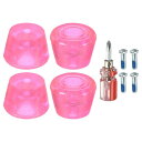 PATIKIL ローラースケートトーストップ ねじドライバー付き 2ペア 82A ラバーブレーキストッパーブロック ローラースケートアクセサリー交換用 クリア ...