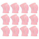 PATIKIL XSサイズのプロテクティブニーパッド 6ペアのスポンジバレーボールニーパッドダンスニーパッド ブレース 女性用 男性用 フットボール バスケットボール ワークアウト用 ピンク(4)