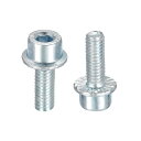フランジ六角穴付きボルト M4x10 mm 8.8グレード 炭素鋼 六角穴付き鋸歯状 フランジボルト機械ネジ 50個(4)