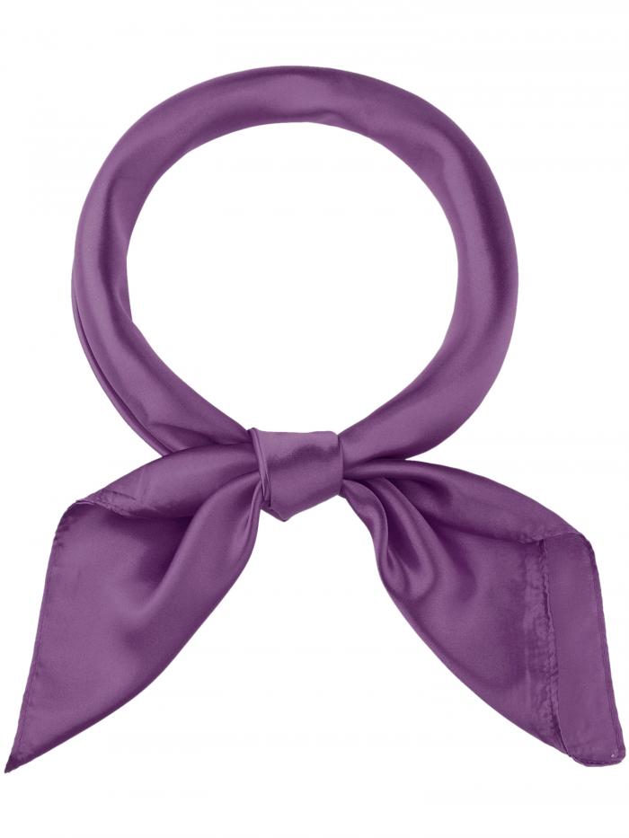 Elerevyo スカーフ サテン 女性 ソリッド スクエア シルキー ネックスカーフ ネッカチーフ ヘッドラッ..