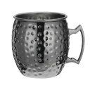 銅製マグカップ 530ml/19 OZ 槌加工 カクテルマグカップ 1個 ピュ アカッパープレート ステンレス製ショットグラス パーティードリンクやギフト用 ブ...
