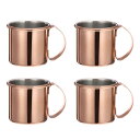 ミニカッパーマグ 60ml/2 OZ 4個セット じゅん銅メッキステンレス製ショットグラス パーティードリンクやギフト用 ローズ金