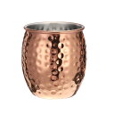 銅製マグカップ 500ml/18 OZ 槌加工 カクテルマグカップ 1個 ピュ アカッパープレート ステンレス製ショットグラス パーティードリンクやギフト用 ロ...