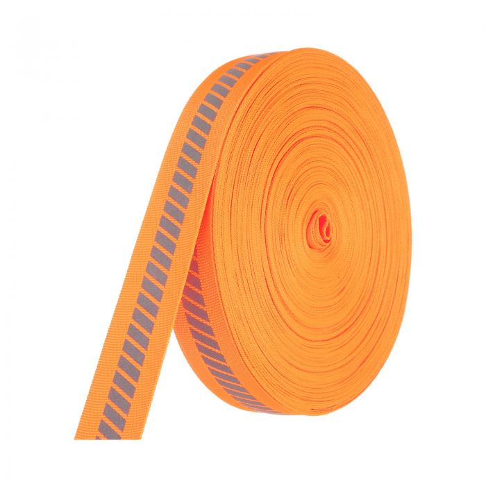 PATIKIL リフレクティブテープストリップ 1"x 150FT 高視認性織物ストライプフローセントウェビングリ..