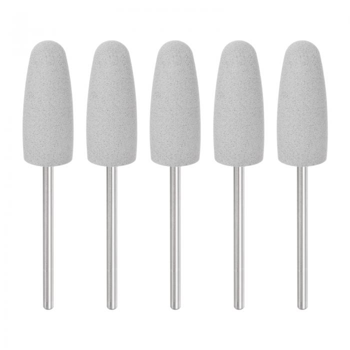 ゴム研磨ビット シリコンバフホイール付き研削ヘッド 電動グラインダー回転工具用 コーン形状 5個入り ..