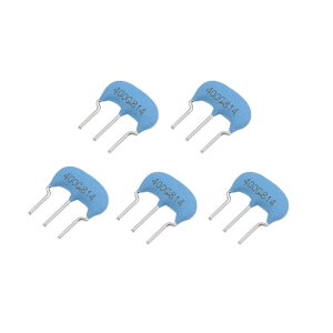 セラミック発振器 セラミック共振器水晶発振器 4MHz 15pF 3ピンDIP ブルー 5個入り
