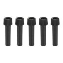 ターンノブ ランプソケット延長ノブ スイッチノブ オン/オフ プラスチック 35mm長さ ブラック 5本入り
