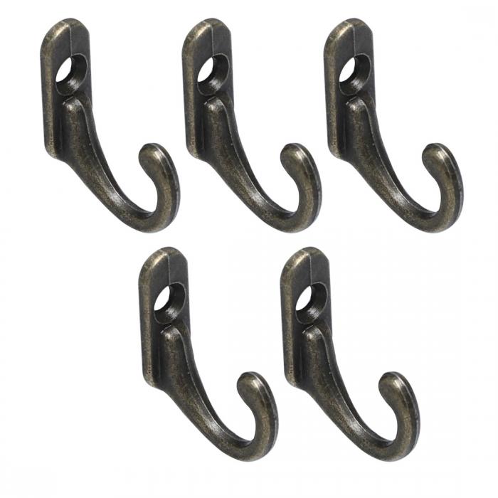 ローブフック 金属 ウォールマフラーキーバッグ 取り付けフック クローゼットコートウォールバスルーム DIYハンガーホルダーネジ付き ホームストレージ ブロンズ...