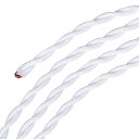 撚り布被覆線 ヴィンテージ 織り 生地 電気ケーブル ペンダントライト DIYプロジェクト用 2芯 18AWG 10m ホワイト