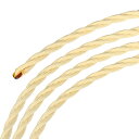 撚り布被覆線 ヴィンテージ 織り 生地 電気ケーブル ペンダントライト DIYプロジェクト用 3芯 18AWG 3.0m クリーム