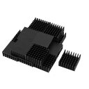 ヒートシンク ブラック アルミニウム素材 25mm x 25mm x 10mm 15枚入り