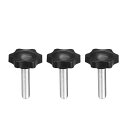 Clamping Screw Knob , 38mm Dia Plum Hex Shaped Grips Star Knob M8 × 35mm Male Th...