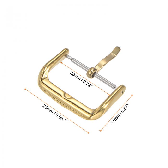 時計ストラップクラスプ交換 316ステンレス鋼 磨かれたPVDバックル ゴールドトーン 20mm幅時計バンド