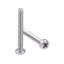 機械ネジボルト M1.6x12mm シルバーグレー 304ステンレス鋼 プラスクロス プラス機械ネジ 100個入り(4)